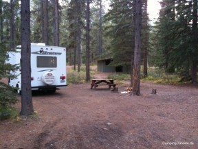Die Camp-Site auf dem Whistlers Campground bei Jasper