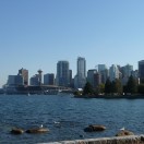 Die Skyline von Vancouver vom Stanley Park aus gesehen